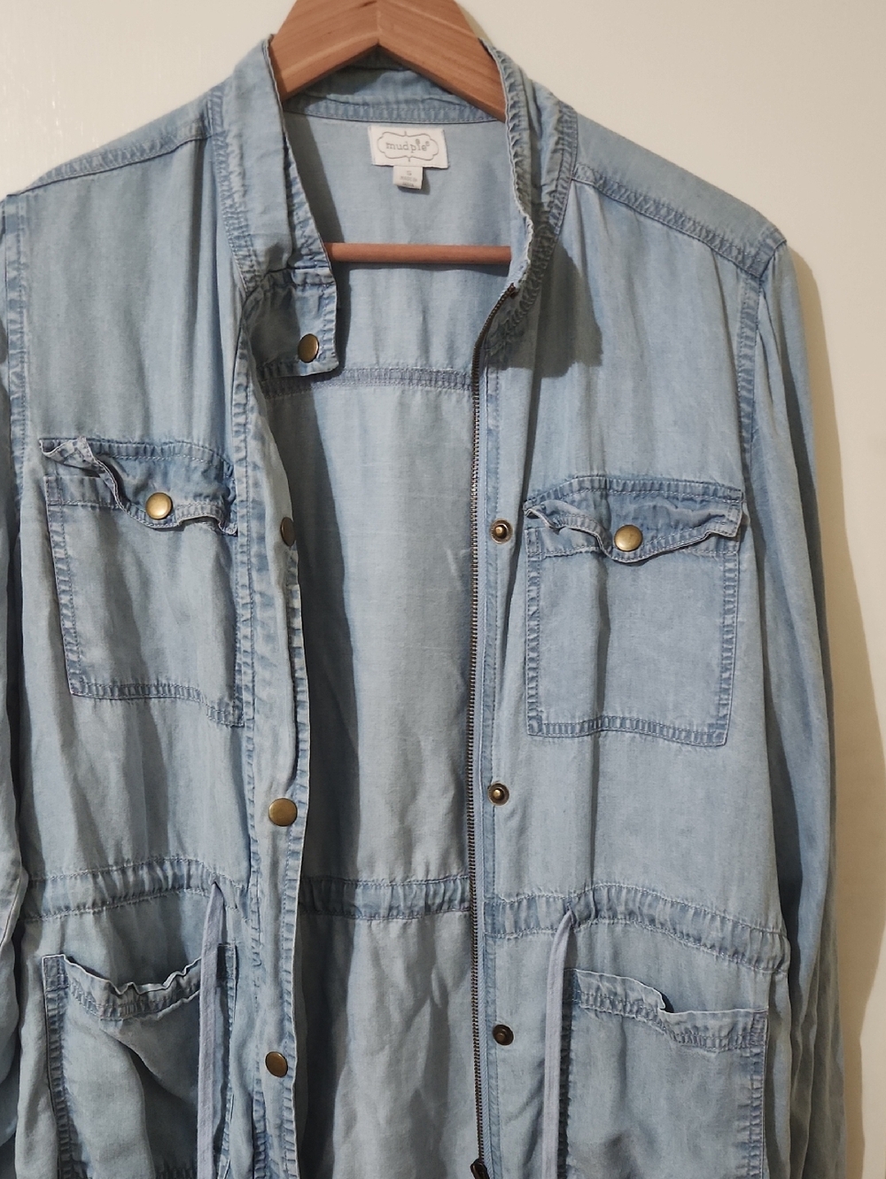 Mud Pie Light Blue Denim Utility Jacket